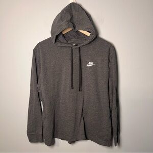 Nike Club Pullover Fleece Hoodie Men’s M Lightweight Dark Grey BV2749-071